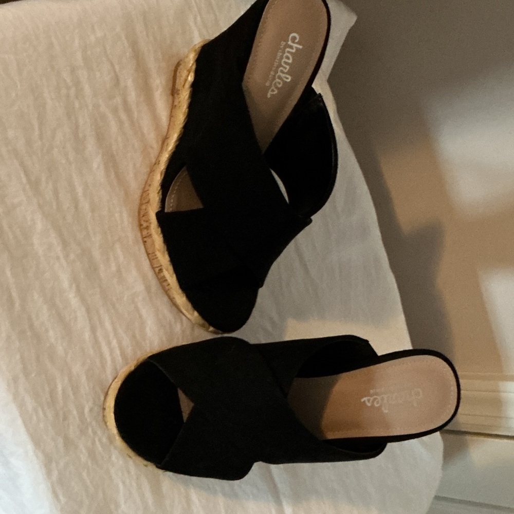 Charles by Charles David Black Women's Espadrille Sandals